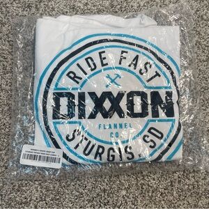 New Dixxon Women’s White Sturgis Tiffany Ride Fast Corpo Crop Top Shirt Tee L